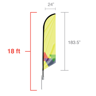 X- Large Feather Angled Flags 